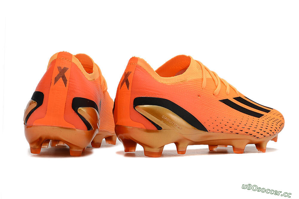 Men's Adidas X Speedportal.1 FG Firm Ground Low-Tops Football Boots - Orange/Black 6