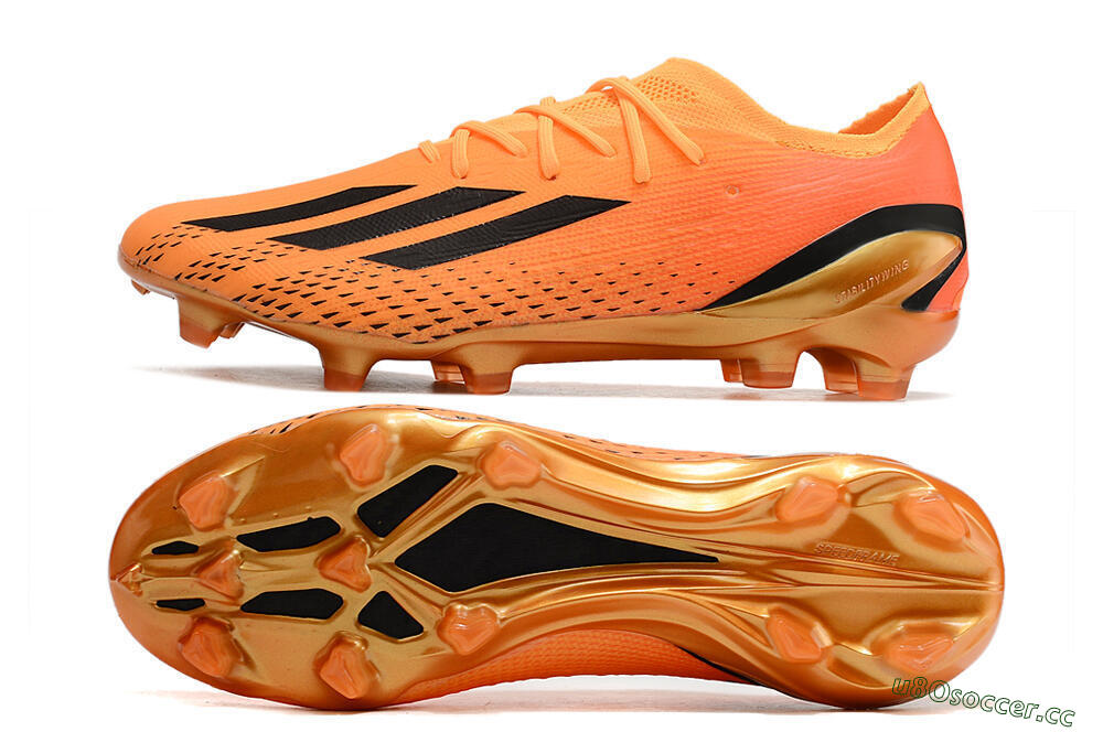 Men's Adidas X Speedportal.1 FG Firm Ground Low-Tops Football Boots - Orange/Black 1