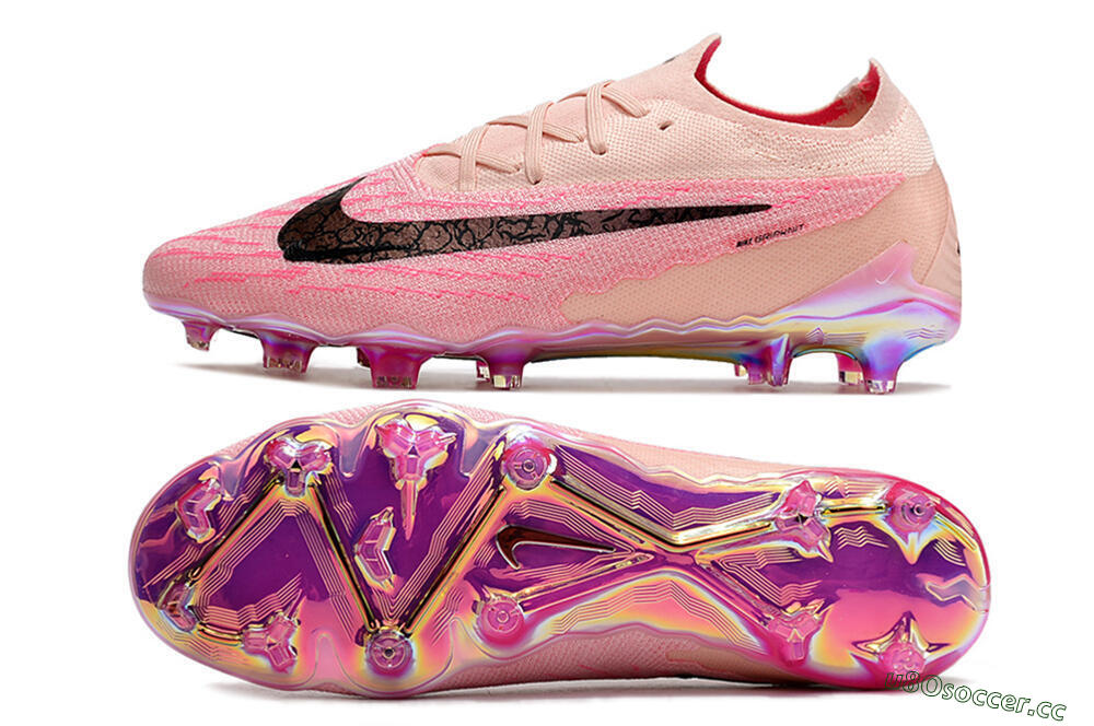 Men's Nike Phantom GX Elite FG Firm Ground Low-Tops Football Boots - Pink/Black 1