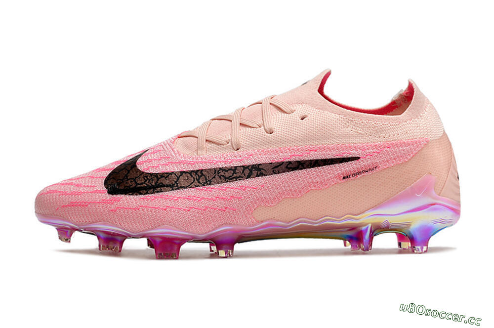 Men's Nike Phantom GX Elite FG Firm Ground Low-Tops Football Boots - Pink/Black 0