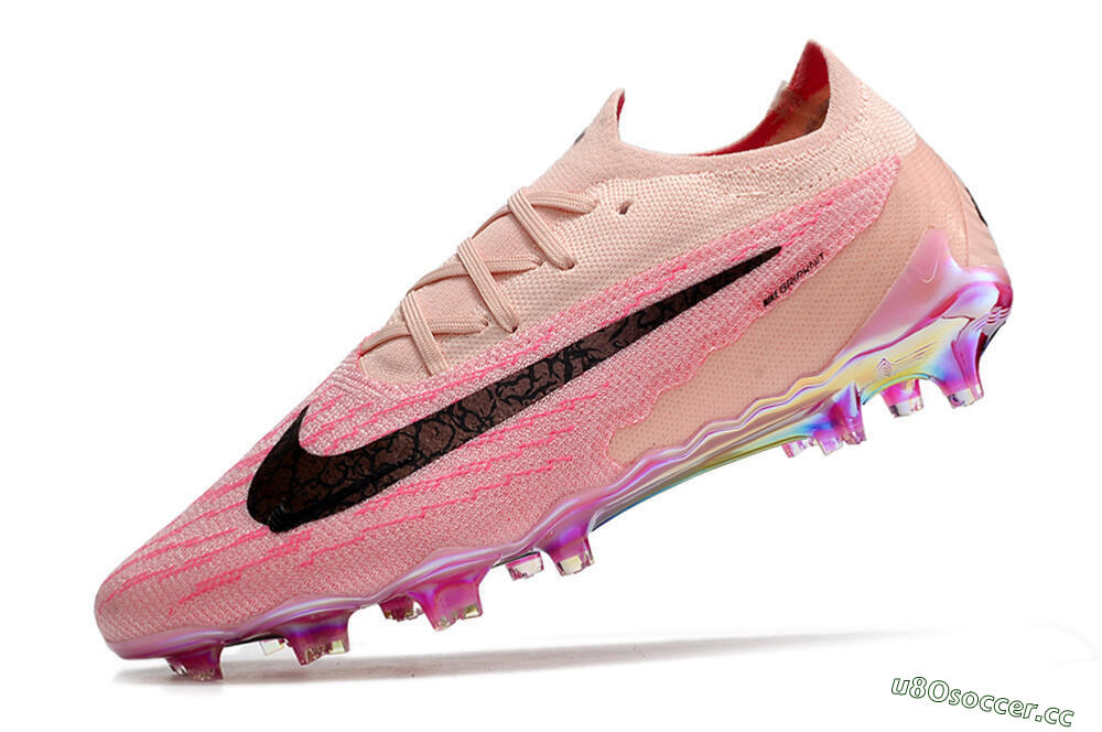 Men's Nike Phantom GX Elite FG Firm Ground Low-Tops Football Boots - Pink/Black 5