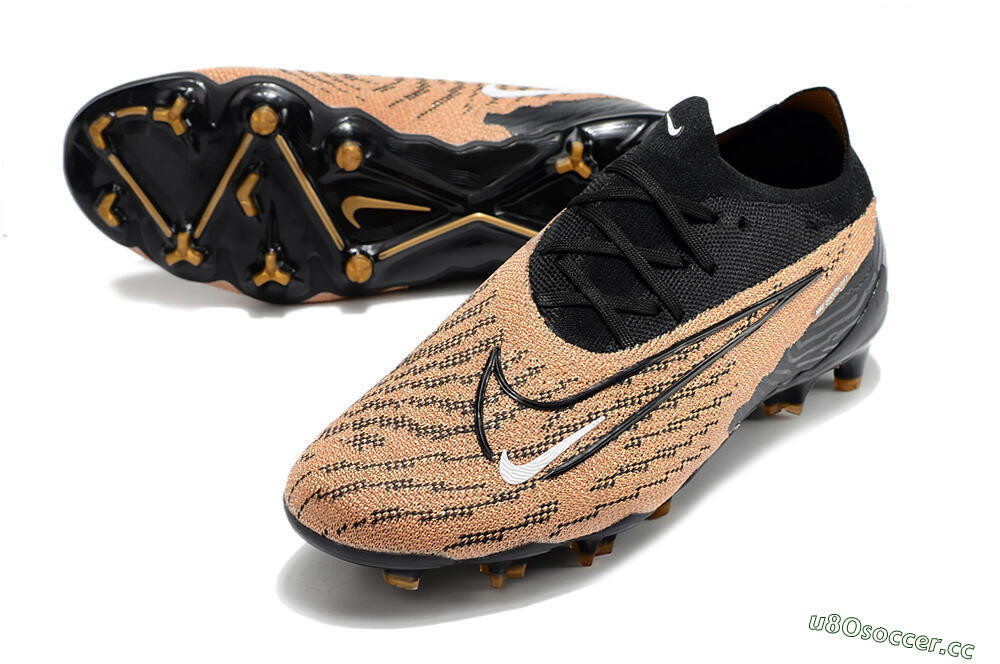 Men's Nike Phantom GX Elite FG Firm Ground Low-Tops Football Boots - Brown/Black 3