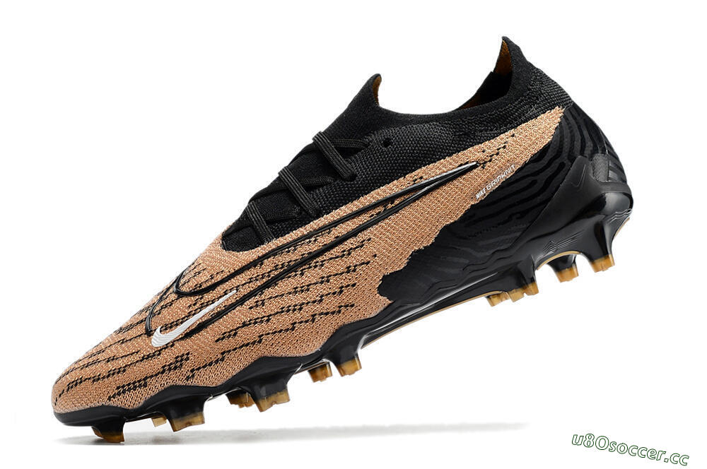Men's Nike Phantom GX Elite FG Firm Ground Low-Tops Football Boots - Brown/Black 5