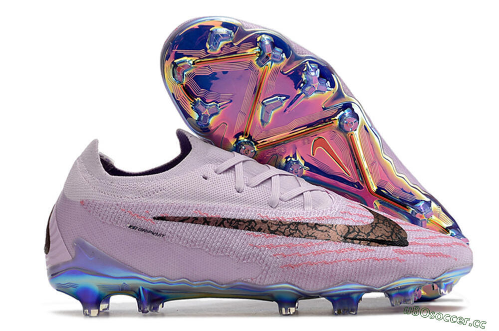 Men's Nike Phantom GX Elite FG Firm Ground Low-Tops Football Boots - Purple/Pink/Black 2