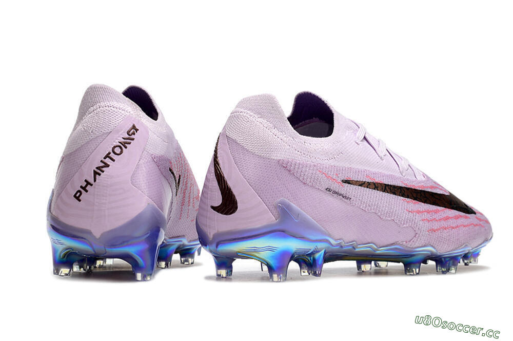 Men's Nike Phantom GX Elite FG Firm Ground Low-Tops Football Boots - Purple/Pink/Black 6