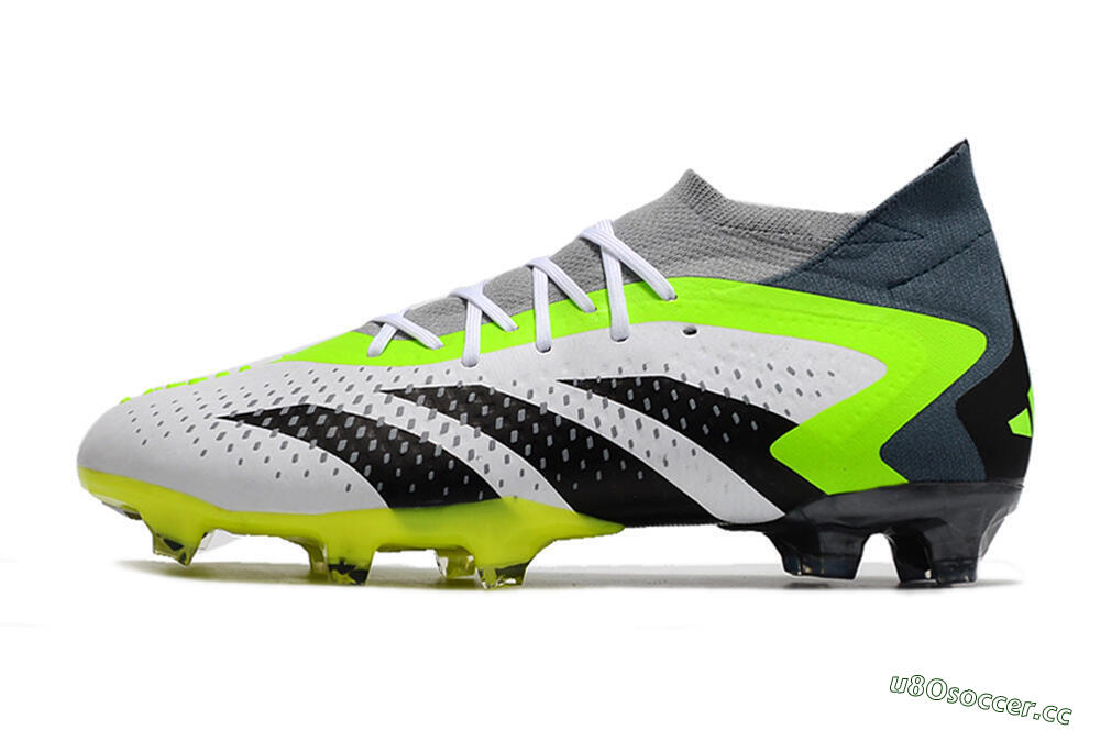 Unisex Adidas Predator Accuracy 23.1 FG Firm Ground Low-Tops Football Boots - Grey/Green/Black 0
