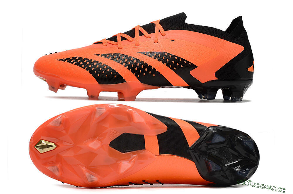 Unisex Adidas Predator Accuracy 23.1 FG Firm Ground Low-Tops Football Boots - Orange/Black 1