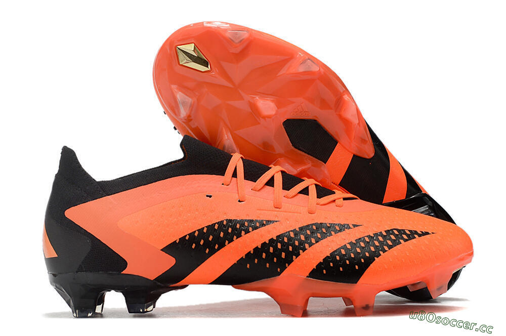 Unisex Adidas Predator Accuracy 23.1 FG Firm Ground Low-Tops Football Boots - Orange/Black 2