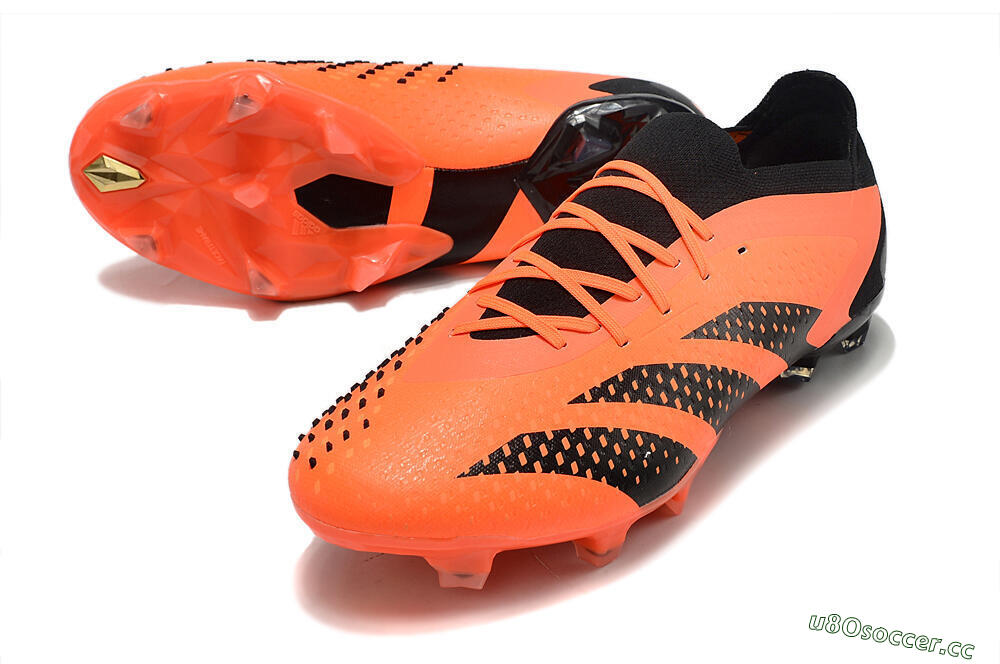 Unisex Adidas Predator Accuracy 23.1 FG Firm Ground Low-Tops Football Boots - Orange/Black 3