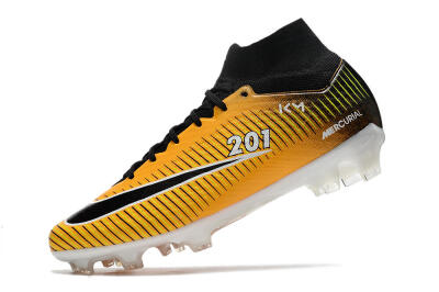 Men's Nike Air Zoom Mercurial Superfly 9 Elite FG Firm Ground High-Tops Football Boots - Yellow/Black/White