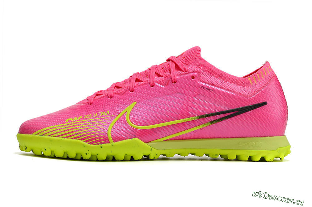 Men's Nike Air Zoom Mercurial Vapor 15 Elite TF Artificial Turf Low-Tops Football Shoes - Pink/Green/Black 0