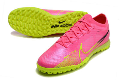 Men's Nike Air Zoom Mercurial Vapor 15 Elite TF Artificial Turf Low-Tops Football Shoes - Pink/Green/Black