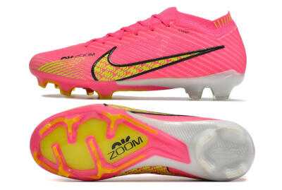 Unisex Nike Air Zoom Mercurial Vapor 15 Elite FG Firm Ground Low-Tops Football Boots - Pink/Yellow