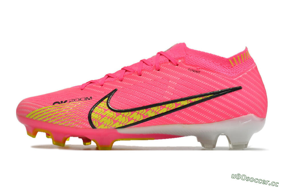 Unisex Nike Air Zoom Mercurial Vapor 15 Elite FG Firm Ground Low-Tops Football Boots - Pink/Yellow 0