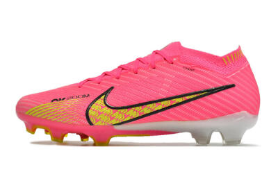 Unisex Nike Air Zoom Mercurial Vapor 15 Elite FG Firm Ground Low-Tops Football Boots - Pink/Yellow