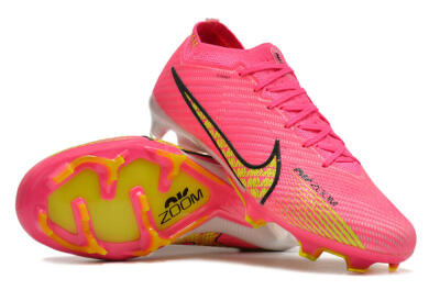 Unisex Nike Air Zoom Mercurial Vapor 15 Elite FG Firm Ground Low-Tops Football Boots - Pink/Yellow