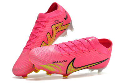 Unisex Nike Air Zoom Mercurial Vapor 15 Elite FG Firm Ground Low-Tops Football Boots - Pink/Yellow