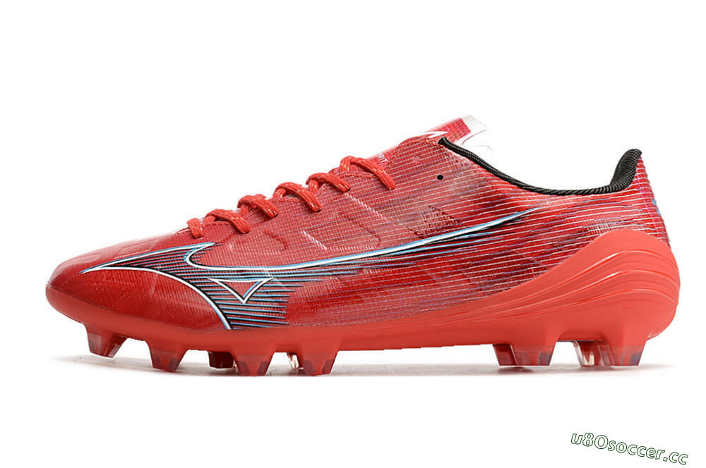 Men's Mizuno Alpha Japan FG Firm Ground Low-Tops Football Boots - Red/Black 0