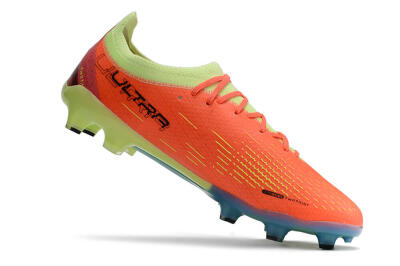 Men's Puma Ultra Ultimate FG Firm Ground Low-Tops Football Boots - Red/Yellow/Blue