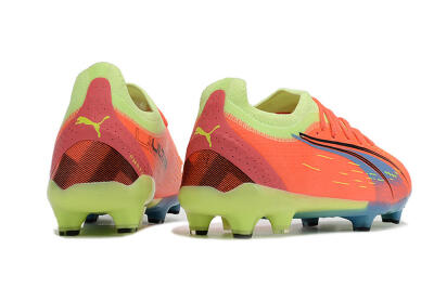 Men's Puma Ultra Ultimate FG Firm Ground Low-Tops Football Boots - Red/Yellow/Blue