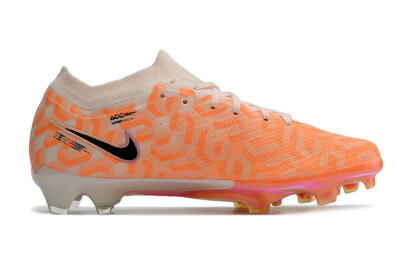 Unisex Nike Air Zoom Mercurial Vapor 15 Elite FG Firm Ground Low-Tops Football Boots - White/Orange/Black