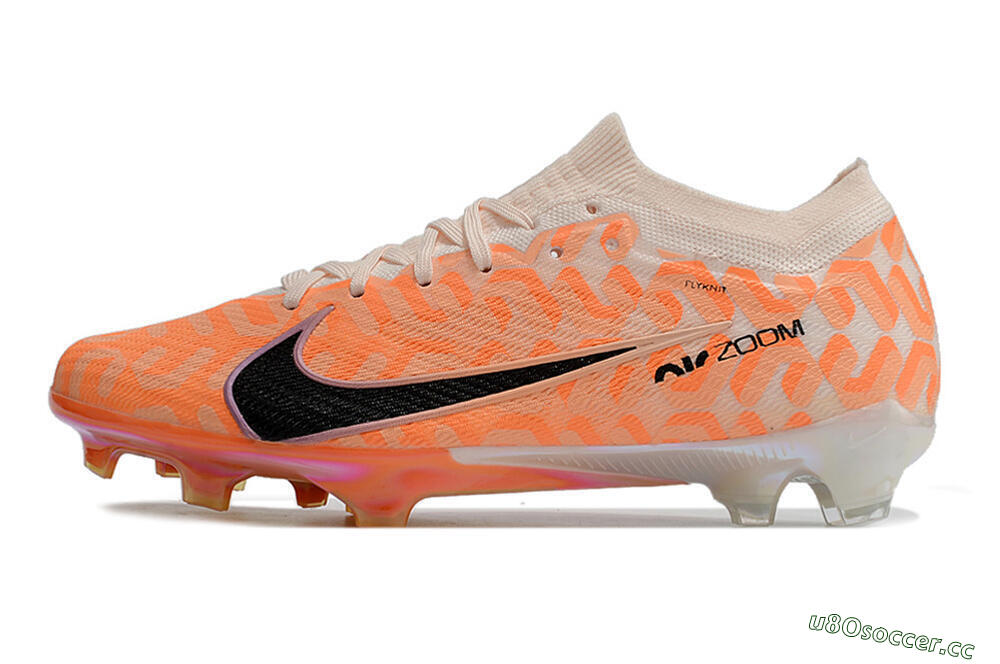 Unisex Nike Air Zoom Mercurial Vapor 15 Elite FG Firm Ground Low-Tops Football Boots - White/Orange/Black 0