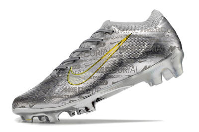 Men's Nike Air Zoom Mercurial Vapor 15 Elite FG Firm Ground Low-Tops Football Boots - Silver/Gold