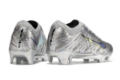 Men's Nike Air Zoom Mercurial Vapor 15 Elite FG Firm Ground Low-Tops Football Boots - Silver/Gold