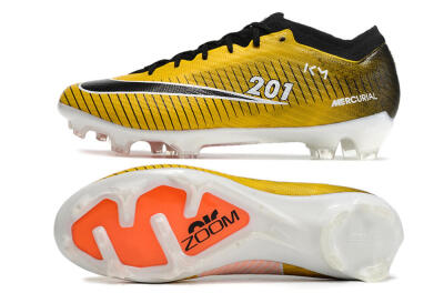 Men's Nike Air Zoom Mercurial Vapor 15 Elite FG Firm Ground Low-Tops Football Boots - Yellow/Black/White