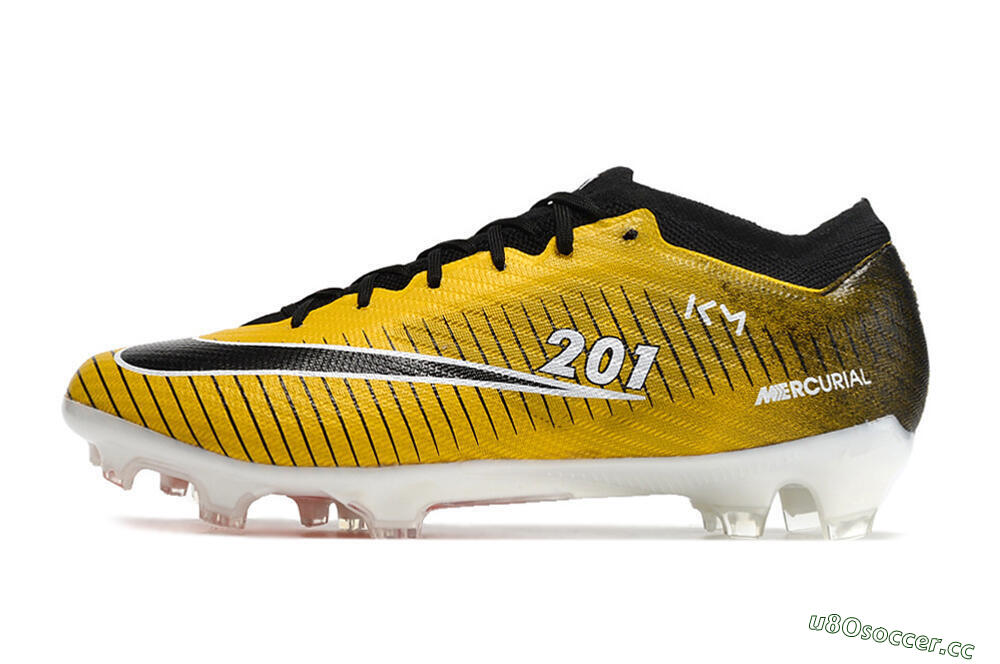 Men's Nike Air Zoom Mercurial Vapor 15 Elite FG Firm Ground Low-Tops Football Boots - Yellow/Black/White 0