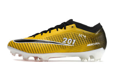 Men's Nike Air Zoom Mercurial Vapor 15 Elite FG Firm Ground Low-Tops Football Boots - Yellow/Black/White