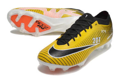 Men's Nike Air Zoom Mercurial Vapor 15 Elite FG Firm Ground Low-Tops Football Boots - Yellow/Black/White