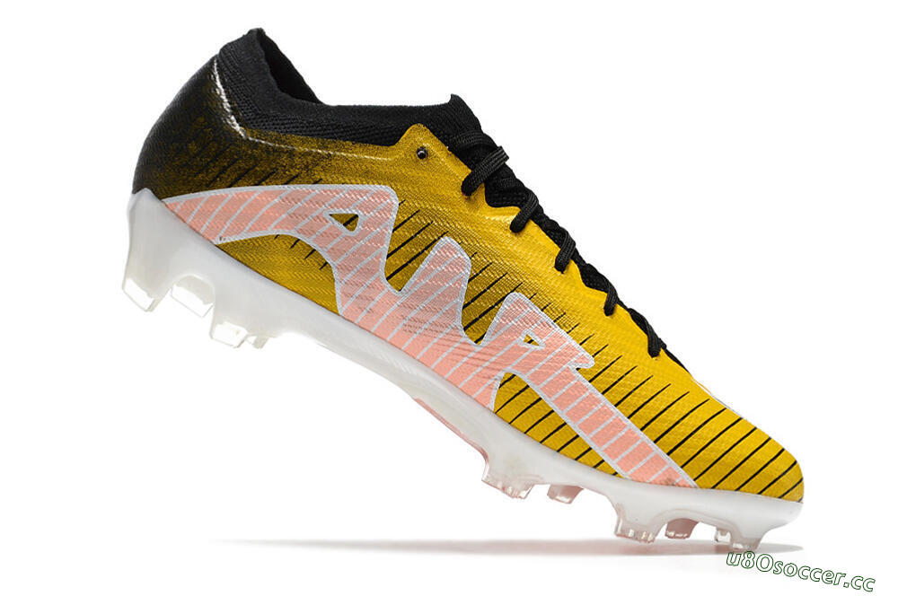 Men's Nike Air Zoom Mercurial Vapor 15 Elite FG Firm Ground Low-Tops Football Boots - Yellow/Black/White 4