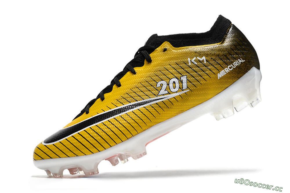 Men's Nike Air Zoom Mercurial Vapor 15 Elite FG Firm Ground Low-Tops Football Boots - Yellow/Black/White 5