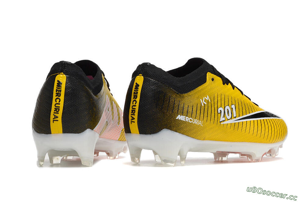 Men's Nike Air Zoom Mercurial Vapor 15 Elite FG Firm Ground Low-Tops Football Boots - Yellow/Black/White 6