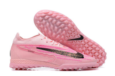 Men's Nike Phantom GX Elite TF Artificial Turf Low-Tops Football Shoes - Pink/Black/Gold
