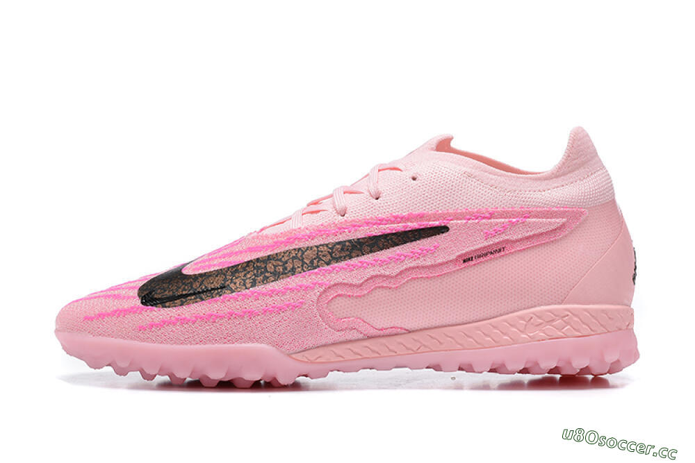 Men's Nike Phantom GX Elite TF Artificial Turf Low-Tops Football Shoes - Pink/Black/Gold 0