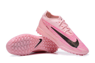 Men's Nike Phantom GX Elite TF Artificial Turf Low-Tops Football Shoes - Pink/Black/Gold