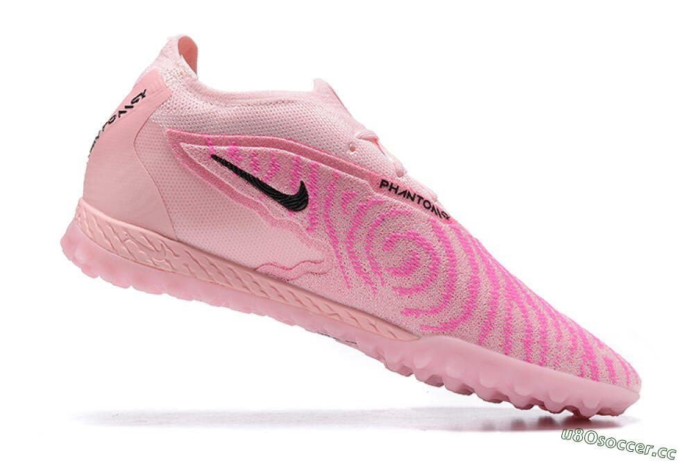 Men's Nike Phantom GX Elite TF Artificial Turf Low-Tops Football Shoes - Pink/Black/Gold 6