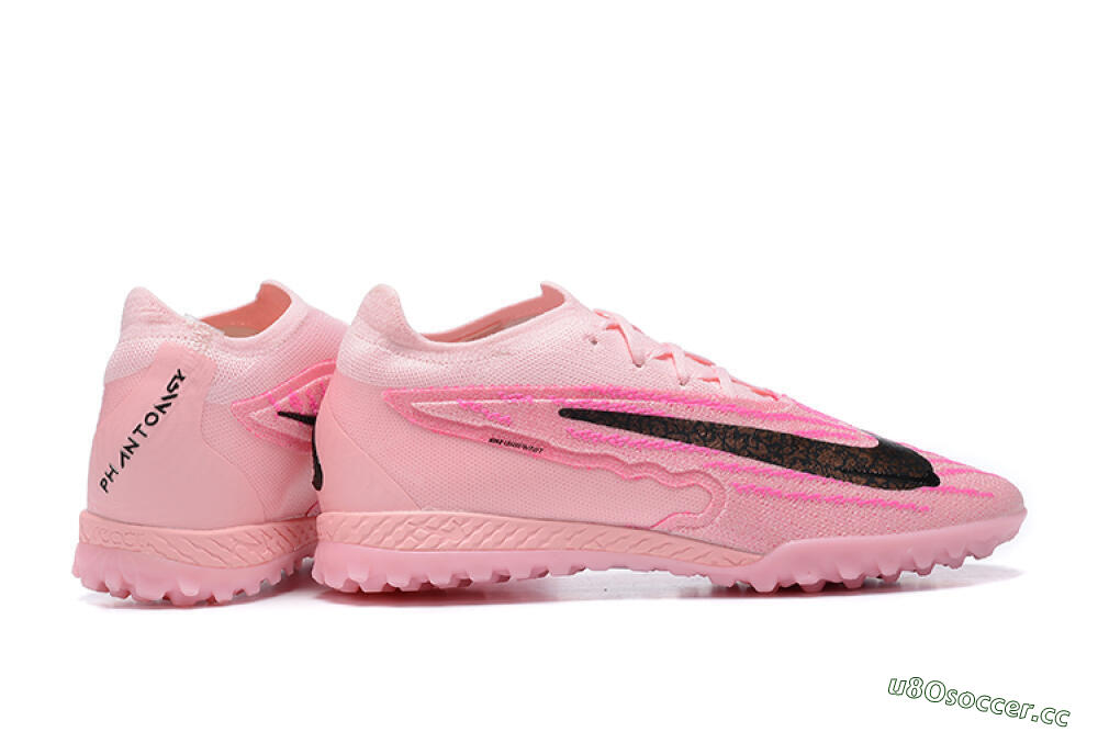 Men's Nike Phantom GX Elite TF Artificial Turf Low-Tops Football Shoes - Pink/Black/Gold 8