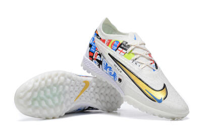 Men's Harry Kane x Nike Phantom GX Elite TF Artificial Turf Low-Tops Football Shoes - White/Gold/Black