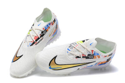 Men's Harry Kane x Nike Phantom GX Elite TF Artificial Turf Low-Tops Football Shoes - White/Gold/Black