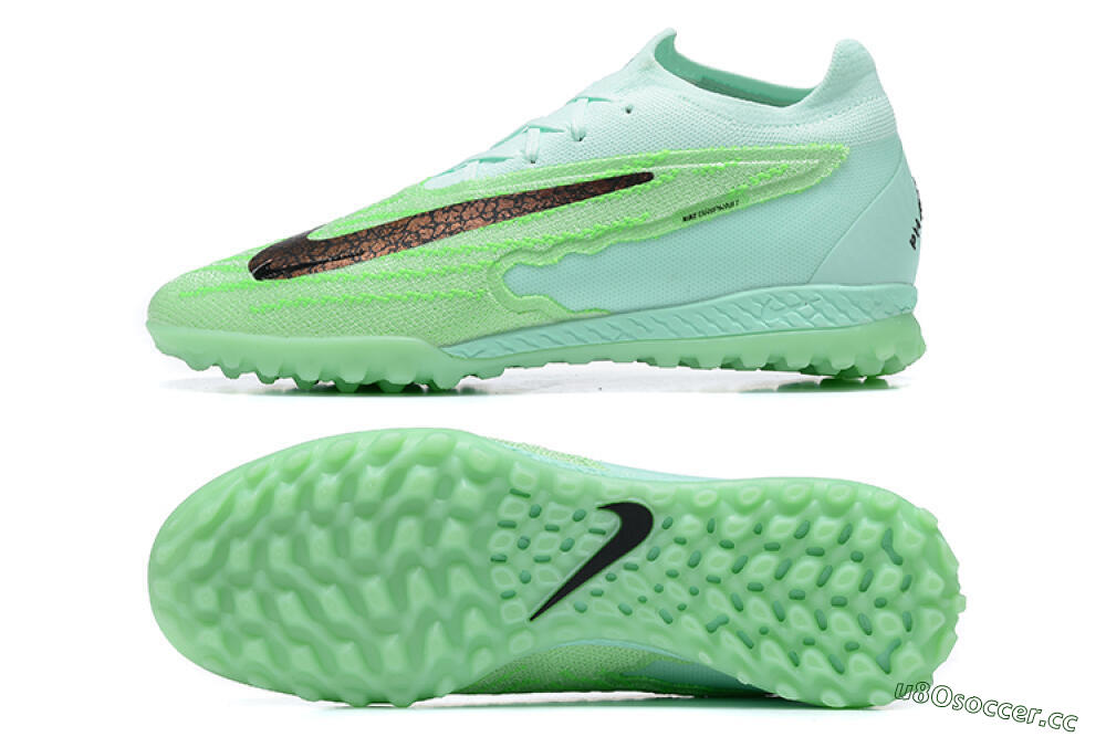 Men's Nike Phantom GX Elite TF Artificial Turf Low-Tops Football Shoes - Green/Black 1
