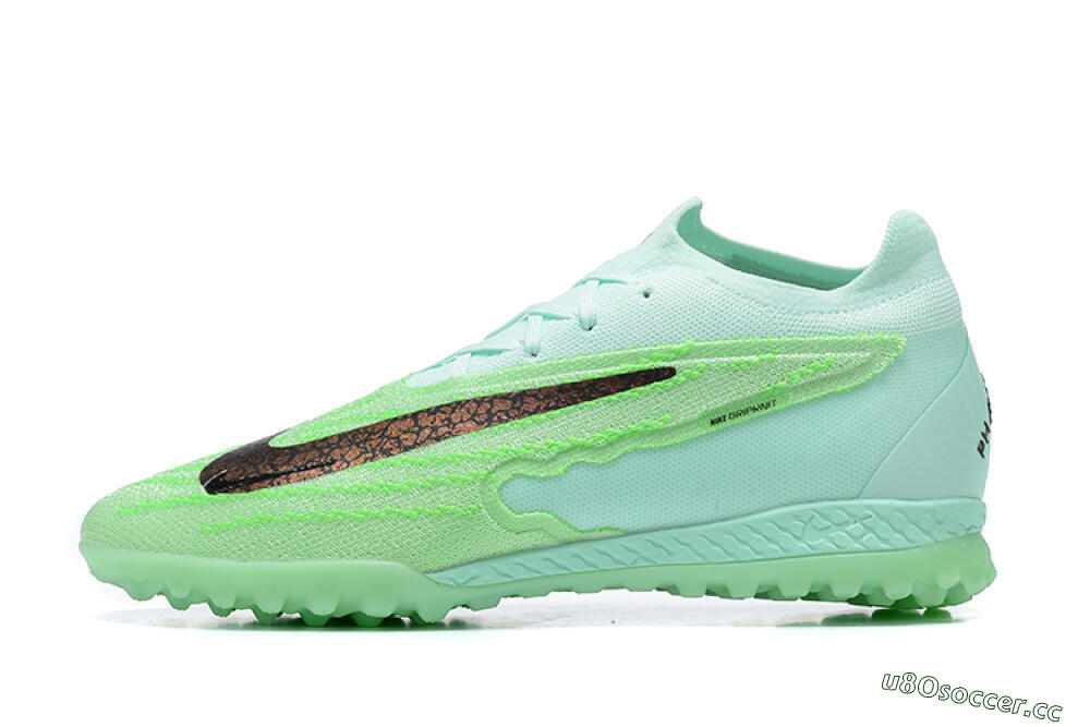 Men's Nike Phantom GX Elite TF Artificial Turf Low-Tops Football Shoes - Green/Black 0