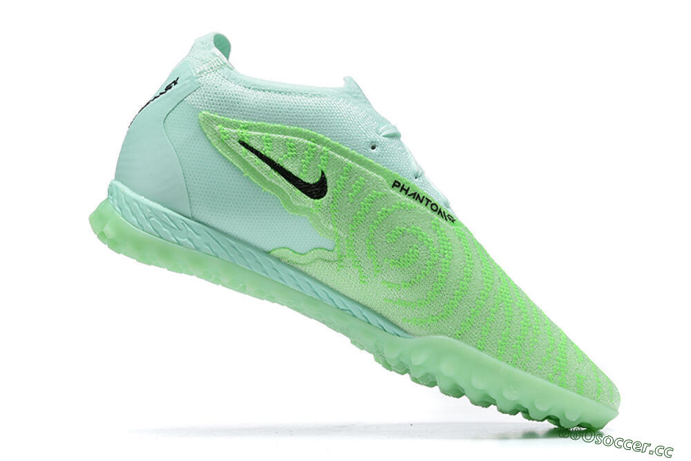 Men's Nike Phantom GX Elite TF Artificial Turf Low-Tops Football Shoes - Green/Black 6