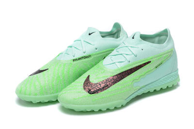 Men's Nike Phantom GX Elite TF Artificial Turf Low-Tops Football Shoes - Green/Black
