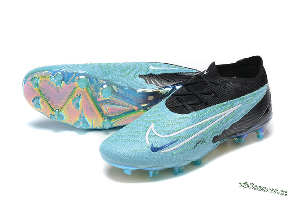 Men's Nike Phantom GX Elite FG Firm Ground Low-Tops Football Boots - Blue/Black/White 3