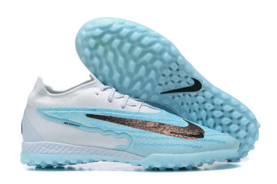 Men's Nike Phantom GX Elite TF Artificial Turf Low-Tops Football Shoes - White/Blue/Black