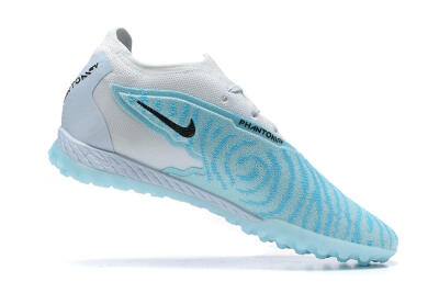 Men's Nike Phantom GX Elite TF Artificial Turf Low-Tops Football Shoes - White/Blue/Black