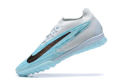 Men's Nike Phantom GX Elite TF Artificial Turf Low-Tops Football Shoes - White/Blue/Black